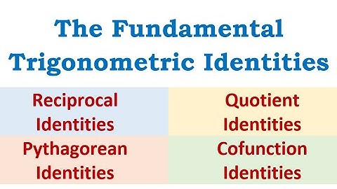 The Fundamental Trigonometric Identities Explained