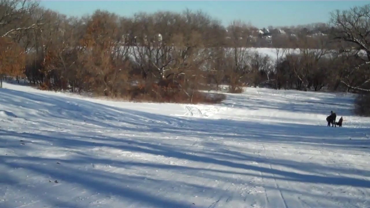 Sledding at Staring Lake Park in Eden Prairie MN YouTube