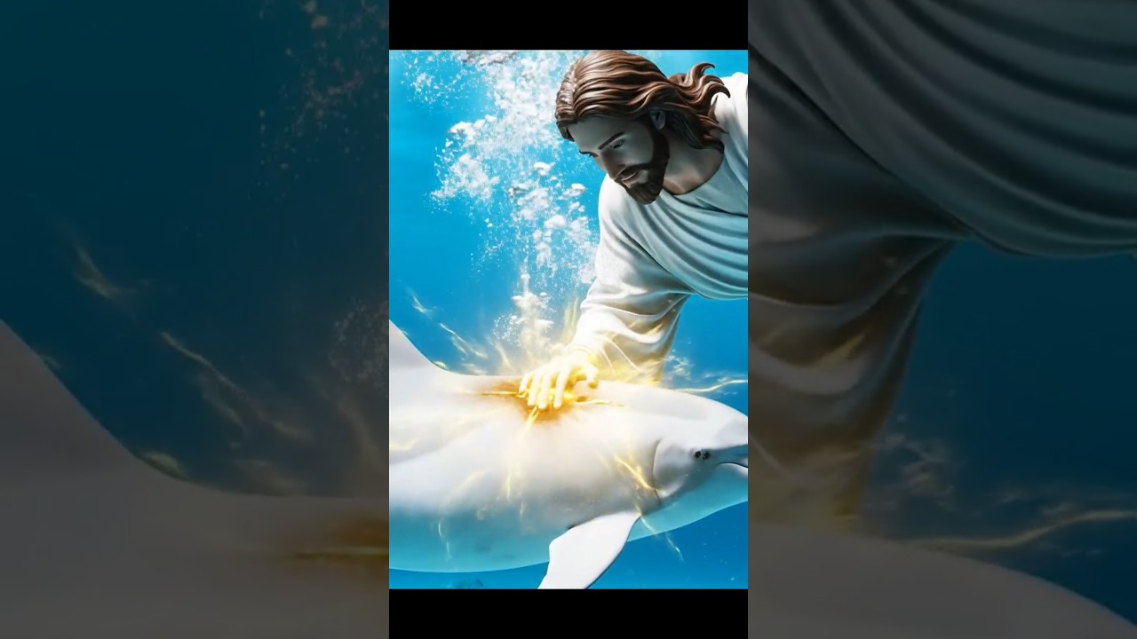 Jesus Heals Dolphin 🌟🐳 Jesus loves and care every creatures of the world ✝️