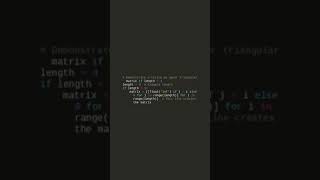 Create Upper Triangular Matrix in Python