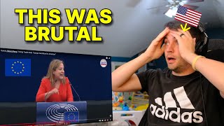 American reacts to European Politician SLAMS Trump &amp; EU disastrous trade deal