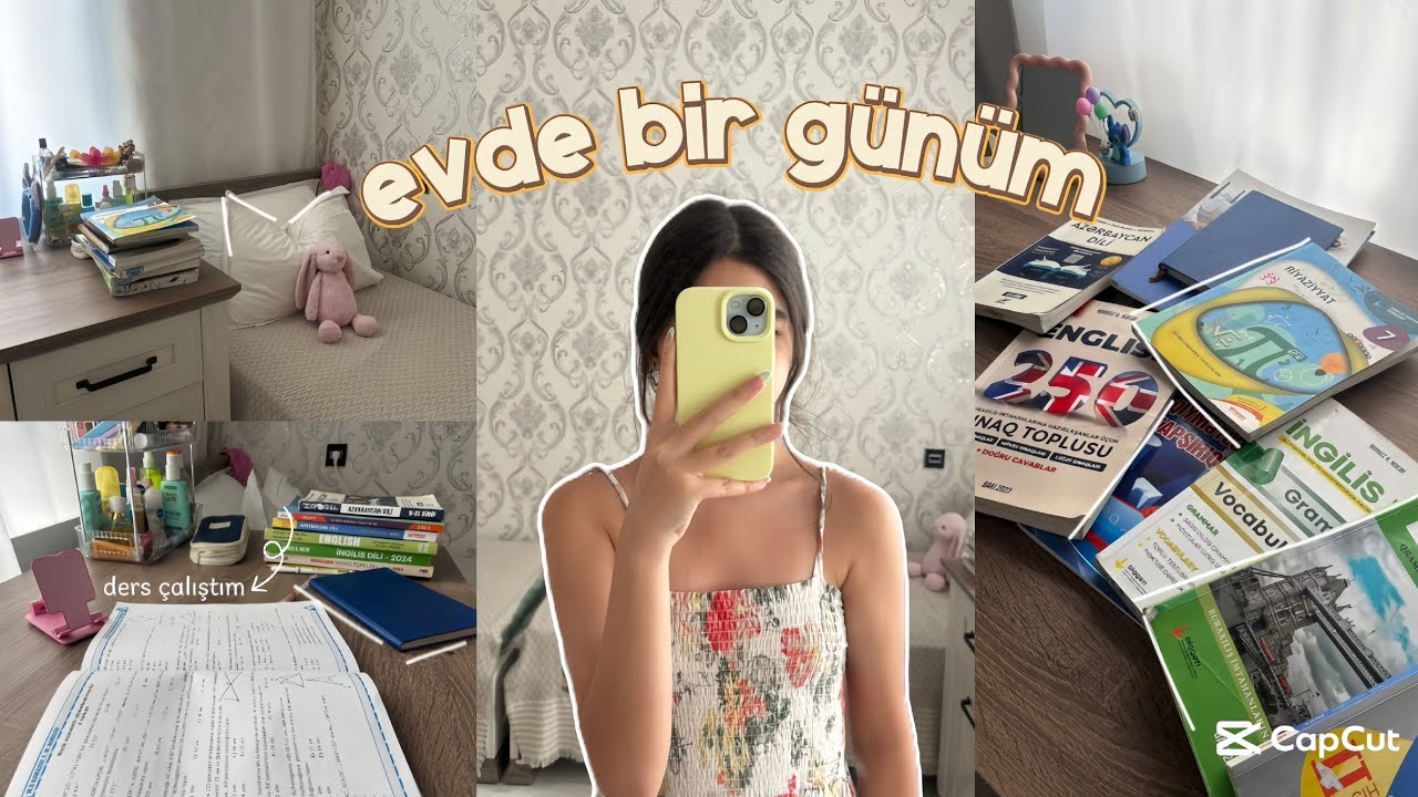 Evde bir günüm🌼 // istifade etdiyim kitablar//back to school videosu ne zaman gelecek?//Starsssvlg ✨