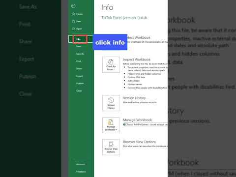 How to recover an unsaved file in excel #shorts