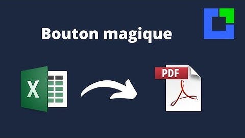 Enregistrez Excel en PDF en un clic