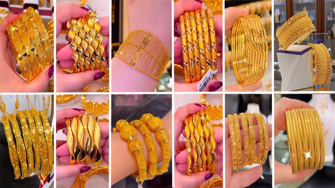 100+Top  Trending Gold Bangles Designs with price l Unique Gold Bangle Designs 2026   @horainshop ​
