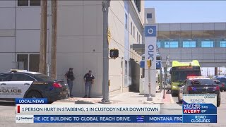 1 person hurt in stabbing, 1 in custody near Downtown