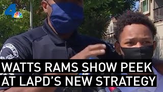 Watts Rams Program Provides Peek Into LAPD's Citywide Pivot to Community Policing | NBCLA