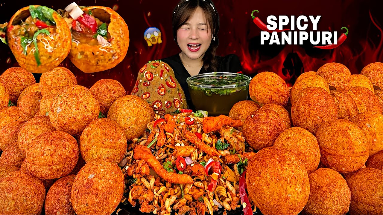 100X DEADLY SPICY PANIPURI CHALLENGE😱🔥WITH SPICY DRY CURRENT CHATPATEY MUKBANG | NEXT LEVEL SPICY🌶️
