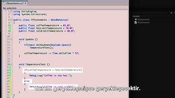 Unity3D Dersleri5 (If deyimi)