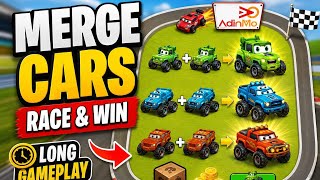 Merge Cars Gameplay | Unlock All Cars & Reach Max Level! 🚗🏁 Full Gameplay (14+ Minutes) screenshot 2
