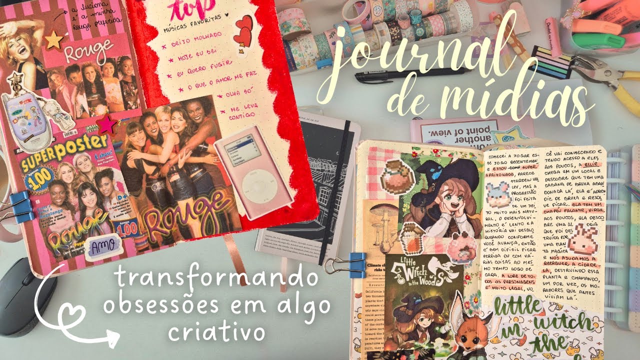 transformando obsessões em algo criativo ✨ journal de mídias (+ recebidos penpal)
