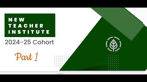 New Teacher Induction - Part 1: Aspects of Classroom Management