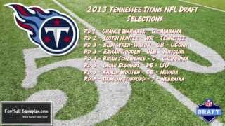 Football Gameplan's 2013 NFL Draft Grades - Tennessee Titans