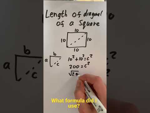 Video: Är diagonalerna på kvadraten lika?