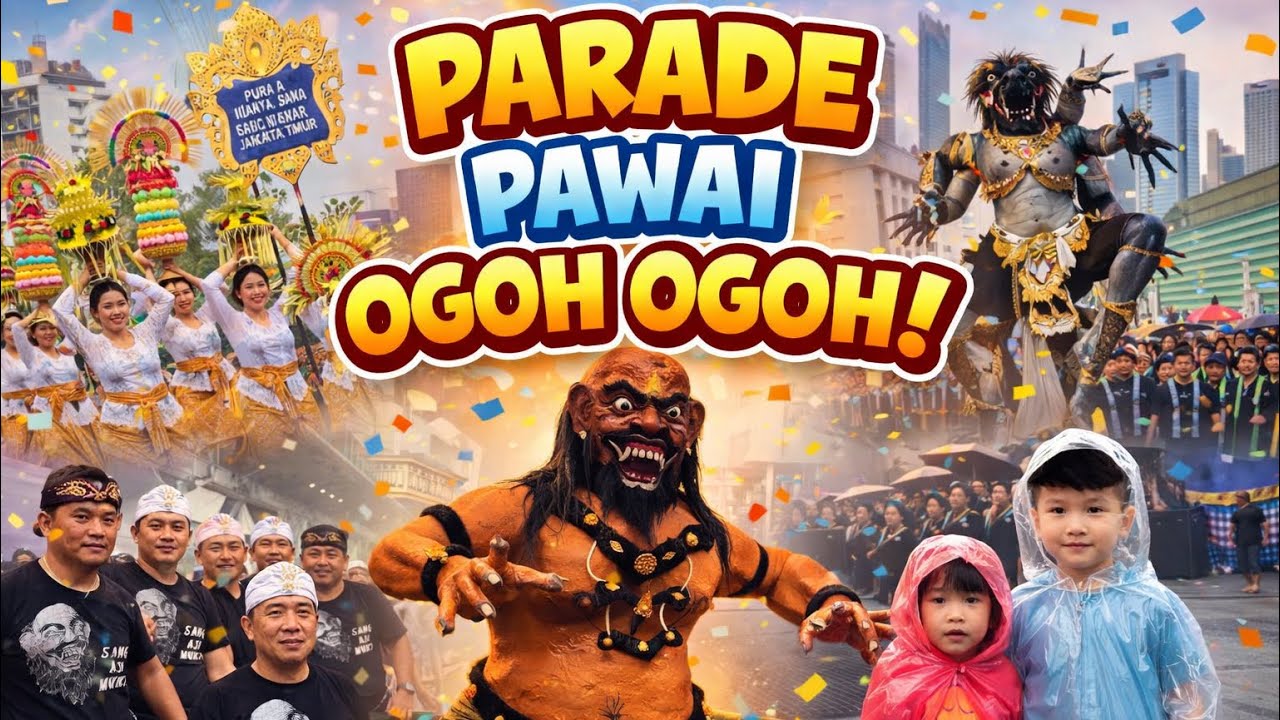 Wow! Parade Ogoh Ogoh Meriah di Tengah Kota jakarta 😱