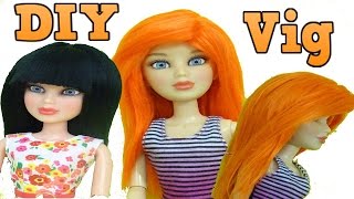 DIY- How to make a doll Wig - Barbie doll Wig