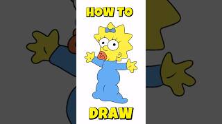 BABY MAGGIE The Simpsons drawing tutorial step by step how to draw #drawingtutorial #drawing