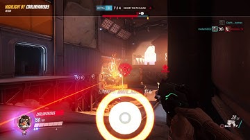 Overwatch: D Va POTG (Self destruct "Trick shot" on Reinhardt shield)