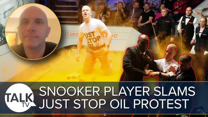 World Snooker Championship protestor storms table and covers it in orange  powder during match - Mirror Online