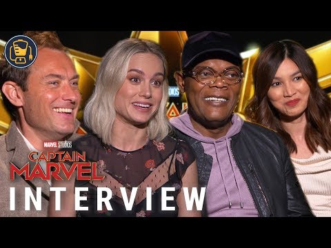 Captain Marvel Exclusive Interviews with Brie Larson, Samuel L. Jackson, Jude Law and More