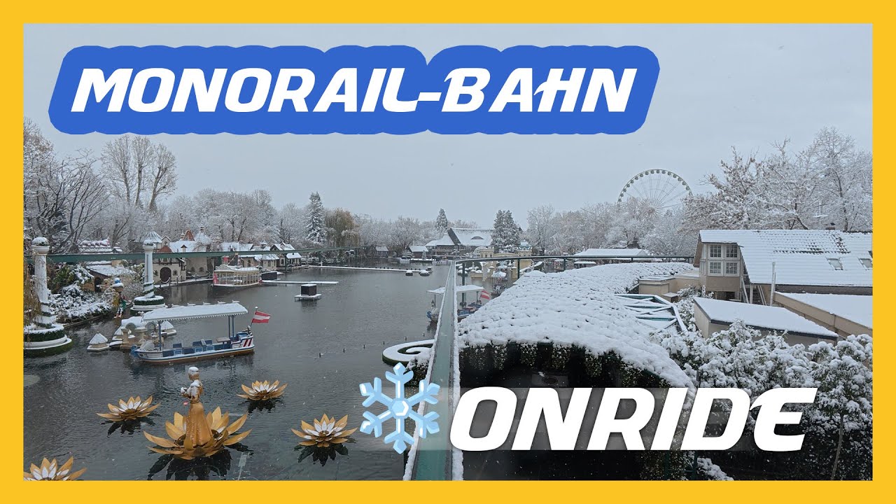 Europa-Park: Schnee-Onride-Video mit der Monorail-Bahn