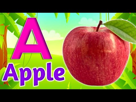 Phonics Song with TWO Words - A For Apple - ABC Alphabet Songs with Sounds for Children