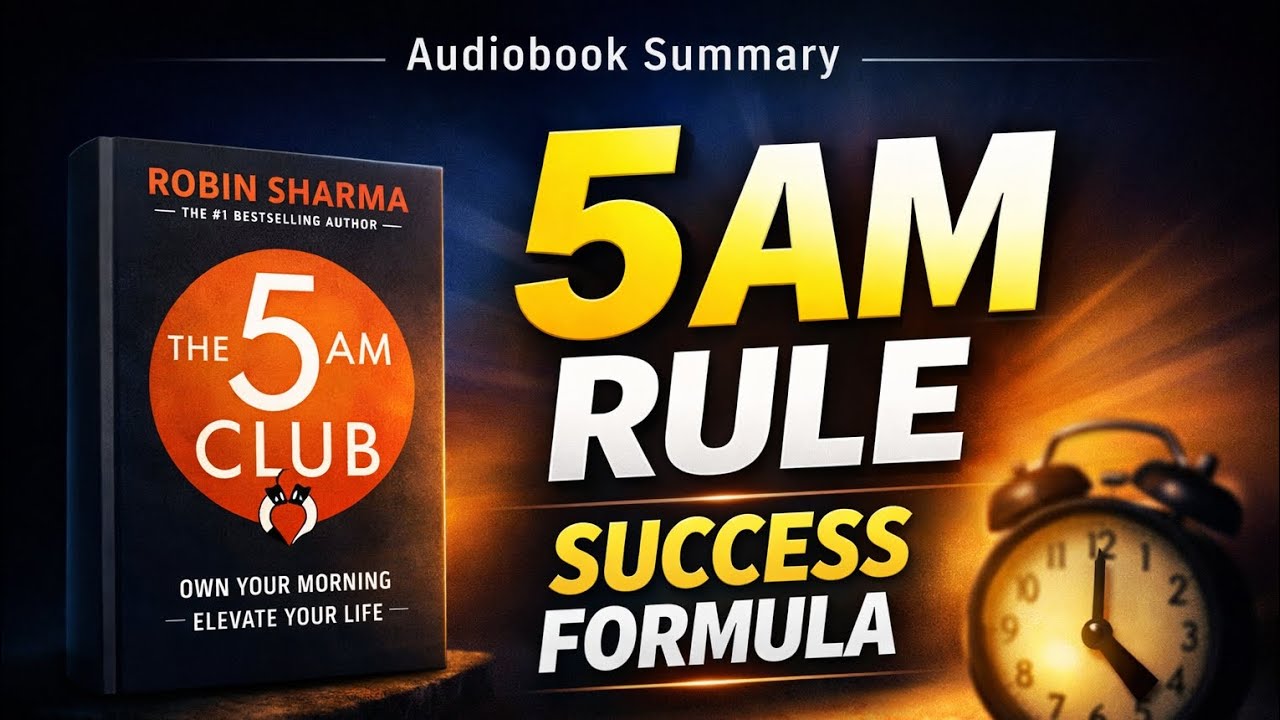 The 5 AM Club Book Summary in Hindi | सुबह 5 बजे उठकर जिंदगी बदलें | Robin Sharma