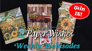 4 Country Chic Cards Using Sunflower Art Collection by Stamperia  (giveaway ended)