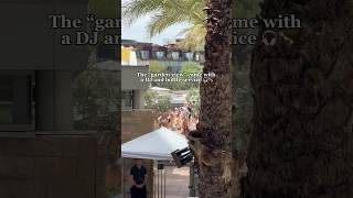 Had no idea I booked a party hotel 🎧Opened the balcony to a full day club at W Scottsdale #arizona