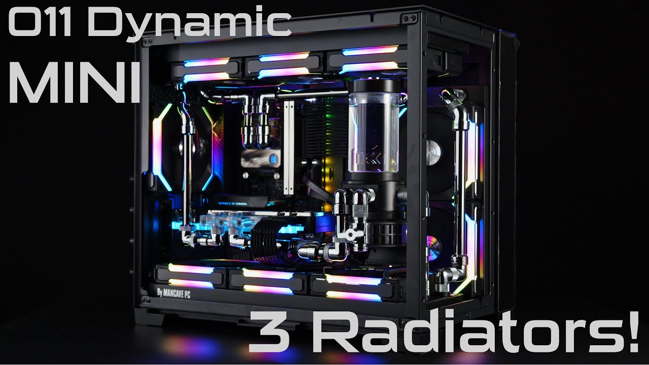 THE BEST PC CASE! Custom water cool 011 Dynamic MINI takes 3 Rads 5900X ...