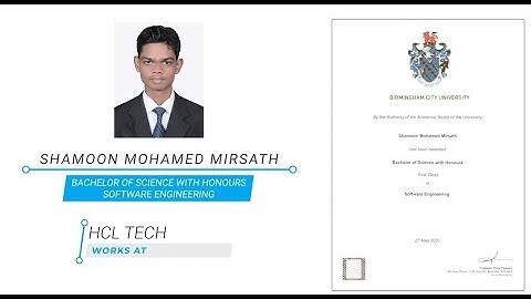 Shamoon Mirsath | BCU Interview |Graduate of Java Institute| Software Engineer | 2021