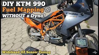 DIY KTM 990 Fuel Mapping WITHOUT a Dyno! 🛠️ Wideband O2 Sensor Tuning