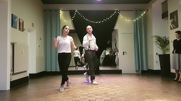 Lindy Hop Slow Steps, Fast Steps & outside turn with break