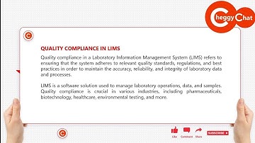#quality compliance in LIMS #qualityassurance  #QA #lims#qc  #Learning more with cheggychat