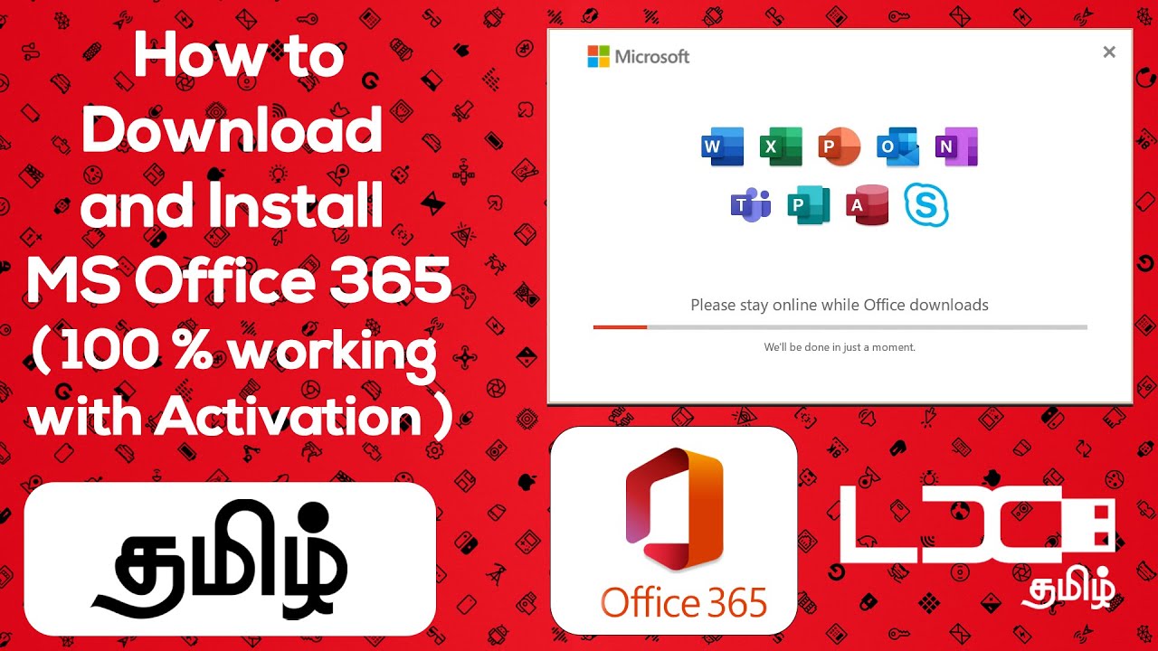 How to Download & Install Microsoft Office step by step - தமிழில் - YouTube