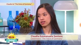 Interview Claudia Emmanuela Santoso The Voice of Germany 2019 on German TV