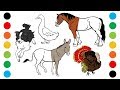 Farm Animals Part2 With Sounds Coloring Pages For Kids | Digital Coloring