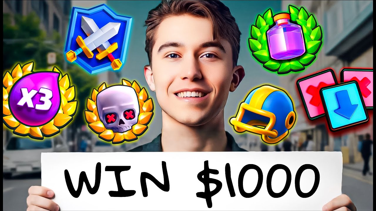 Beat Me in Clash Royale, Win $1000 vs Strangers 💸