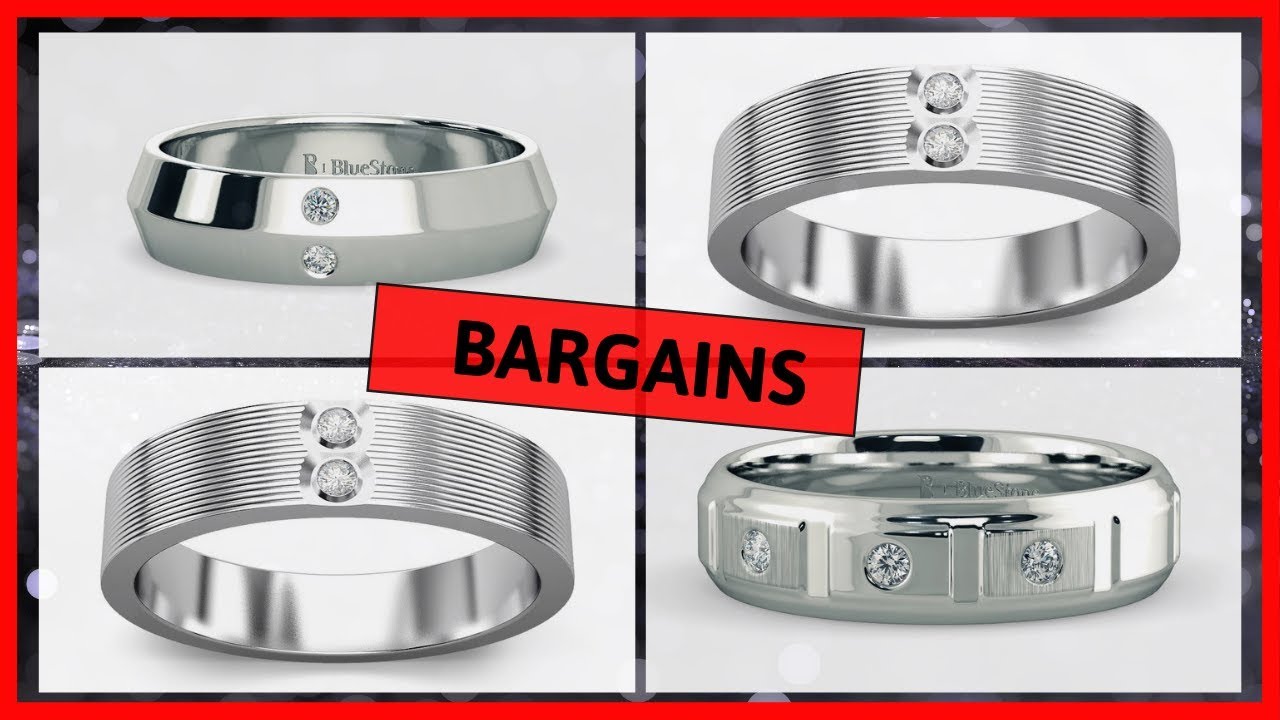 Latest Platinum Ring Designs | Platinum Diamond Band Wedding Ring|