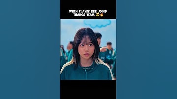 player 222 joins thanos#gihun #squidgame #marvel #netflix #shorts #viral #trending #shortfeed