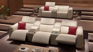 Millesimo Heimkino-Sofa - Sitzheizung mit LED-Mittelkonsole | Sofanella