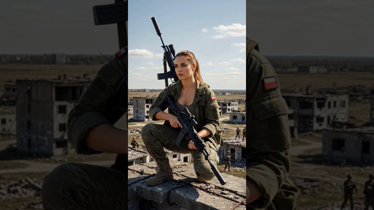 Красивые девушки, представленные в образе элитных армейских командиров из разных стран 