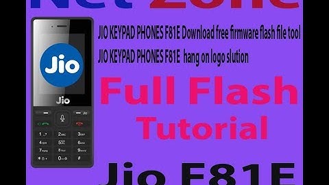 Jio F81E Logo Hang  Solution On Flash