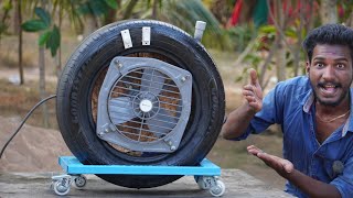 Making Air Cooler With Old Tyre 💯 பழைய டயர்ல Air Cooler ரெடி..! Sathish