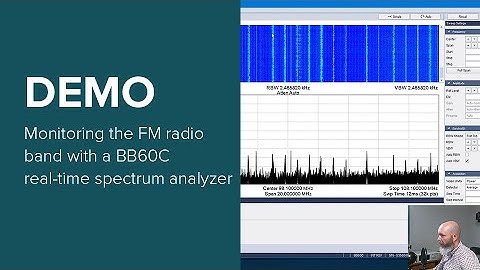Monitoring the FM radio band with a BB60C real-time spectrum analyzer