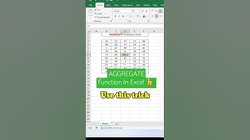 AGGREGATE Function in Excel 👍 #exceltips #exceltricks #exceltutorial #explore