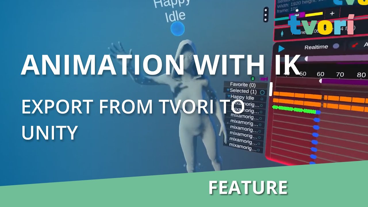 Character animation with IK system. Export from Tvori to Unity - YouTube
