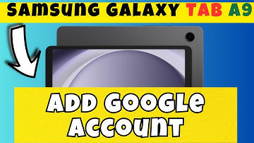 Add Google Account Samsung Galaxy Tab A9 || How to set google account settings