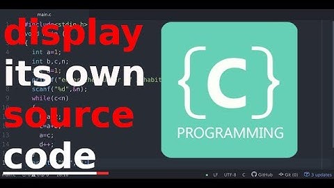 C Programming : to Display its own Source Code as Output