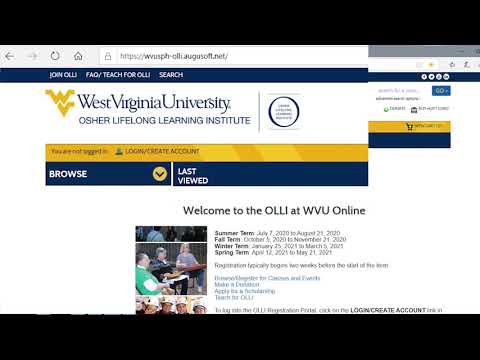 How to Reset Your Password for Your OLLI at WVU Registration Portal Account